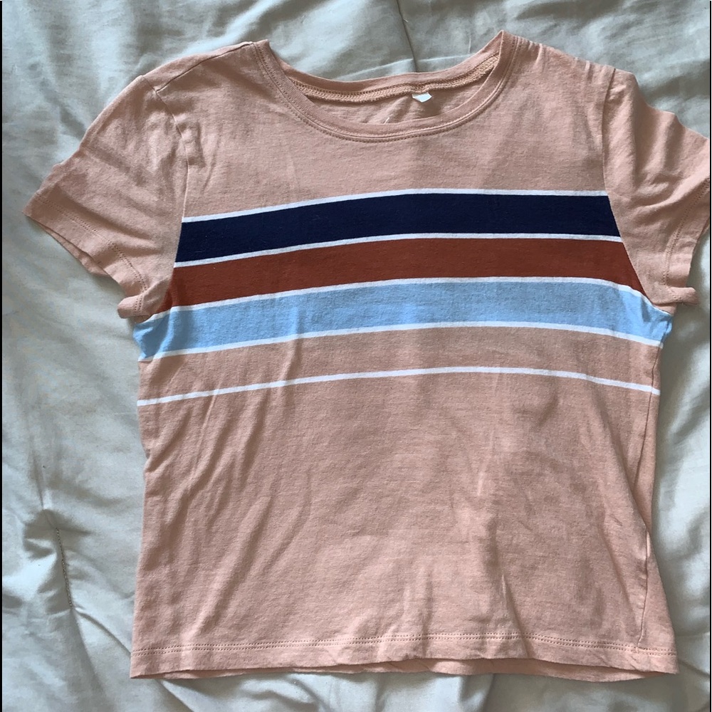 Striped Peach color tee